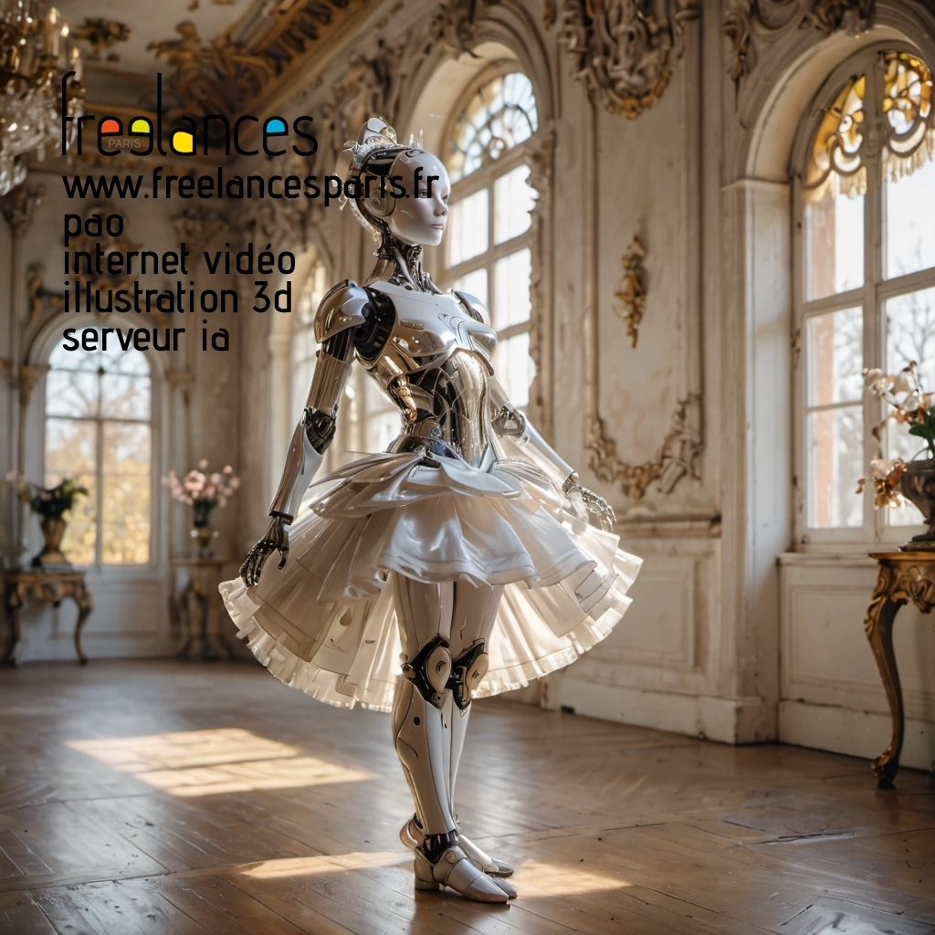 Pao mise en page internet vidéo illustration 3d serveur IA générative AI freelance paris studio de création magazines PTZV5KM0